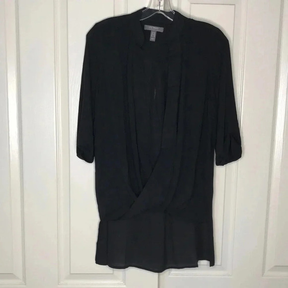 🌸NEW🌸 LISA RINNA Blouson Sheer Hi-Lo Top - Picture 1 of 6